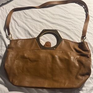 Jonathan Adler Tan Leather Shoulder Bag